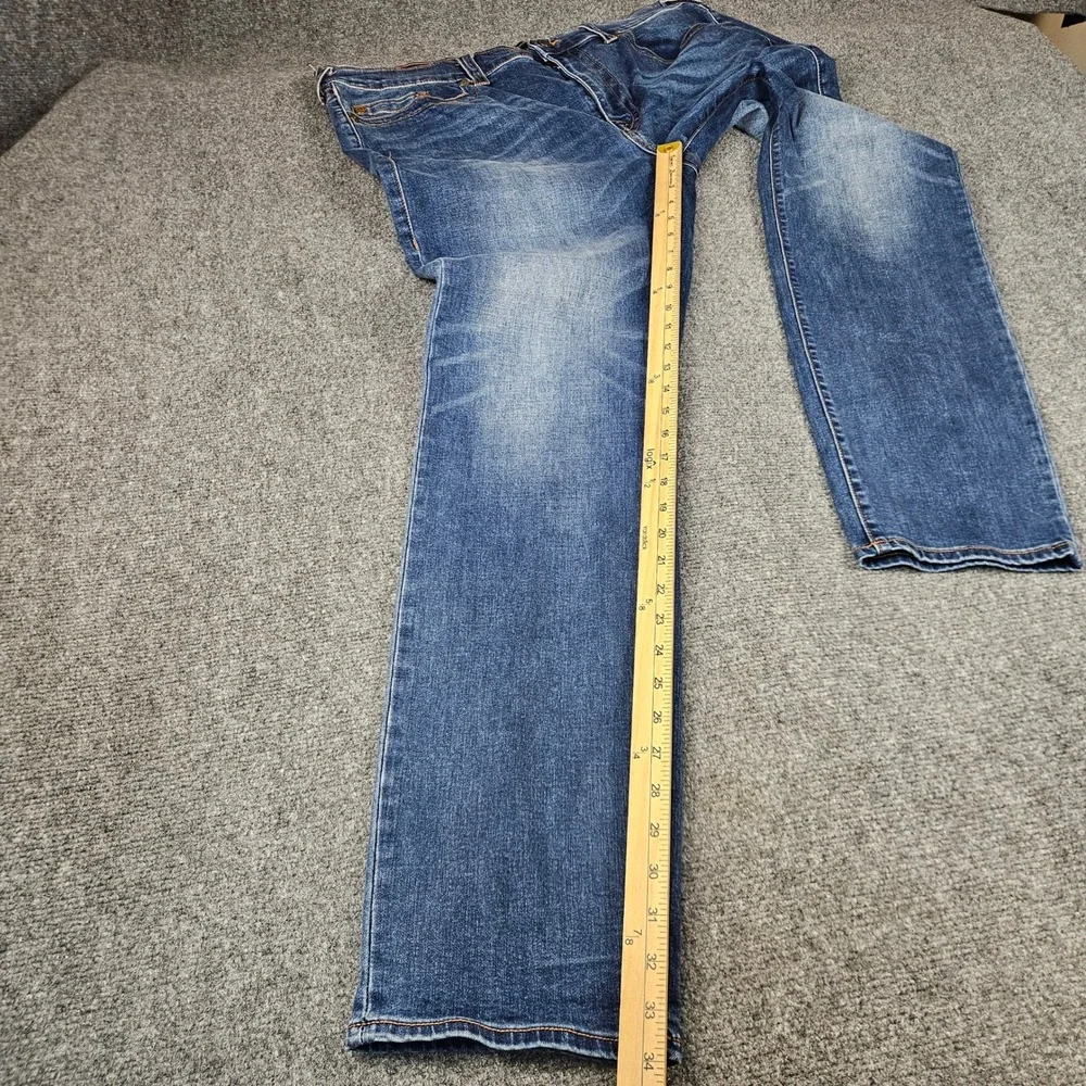 True Religion Rocco Relaxed Skinny Jeans Mens 40x34 Blue Medium Wash Denim